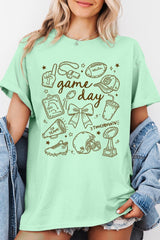 5000P-E3081 Football Doodles Graphic Plus Heavy Cotton Tee $12.75