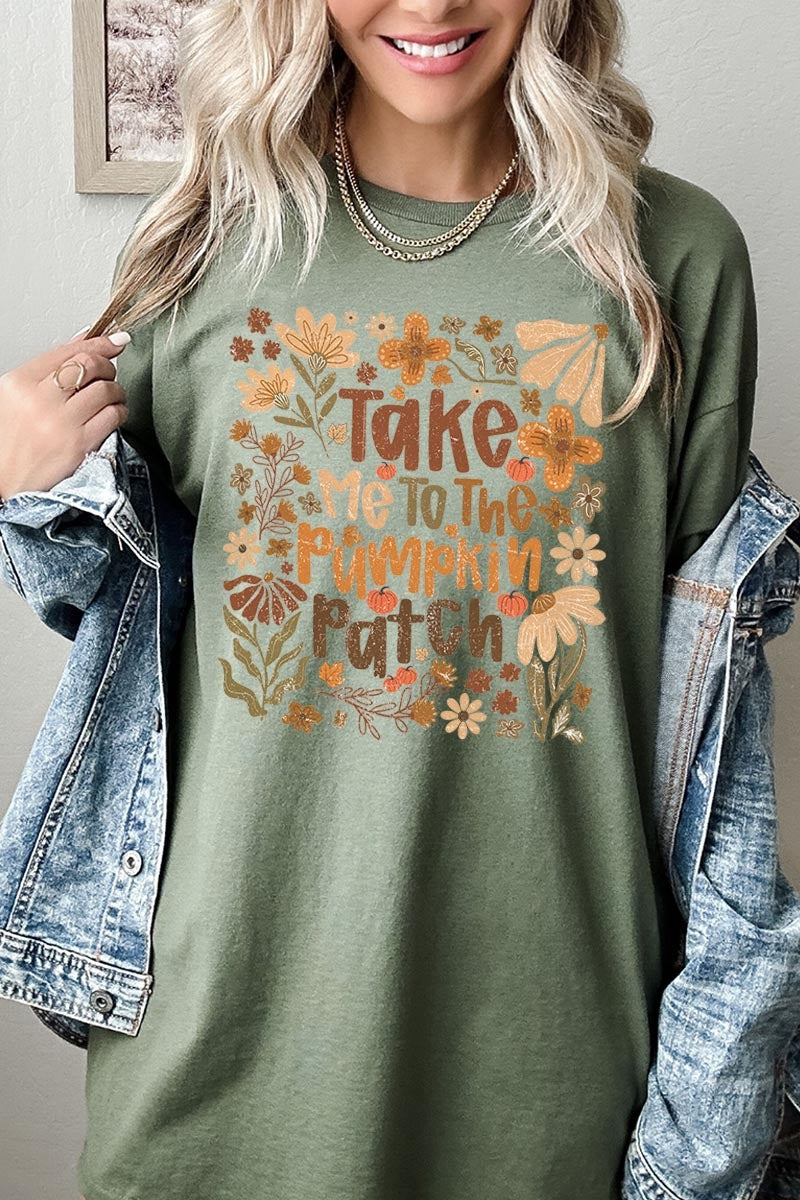 5000-E3136 Take Me To The Pumpkin Patch Heavy Cotton Tee $9