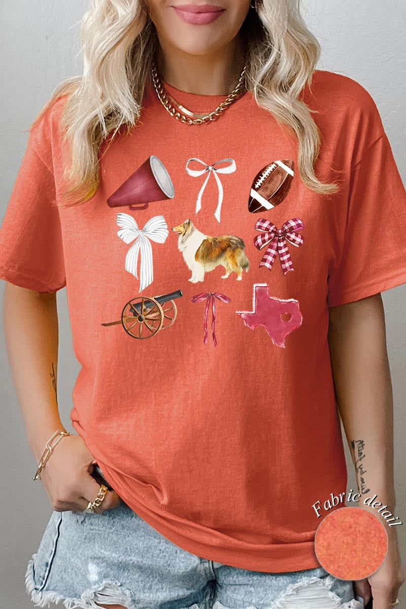 5000P-E3079 Texas Football Graphic Plus Heavy Cotton Tee $12.75