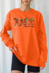 UL240P-E3203 Grinch Dance Funny Christmas Graphic Plus Long Sleeve Tee $17