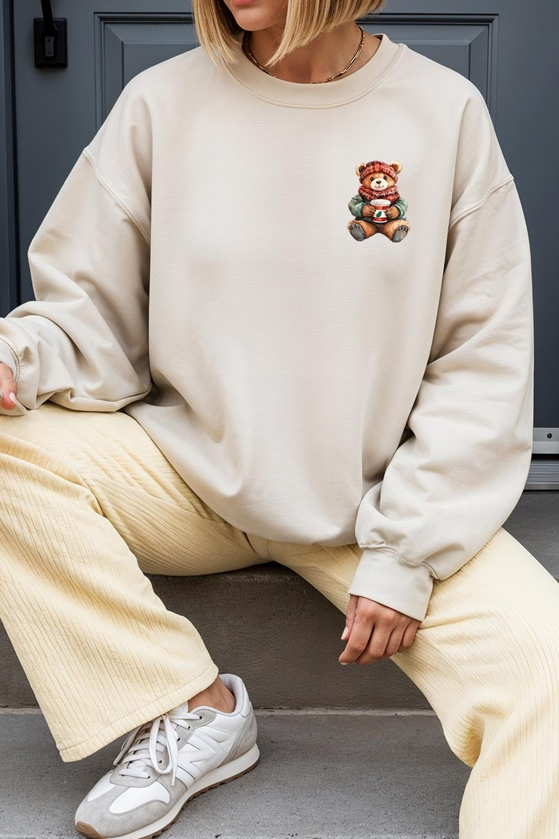 UL180-E3175 Christmas bear Graphic Sweatshirt $20