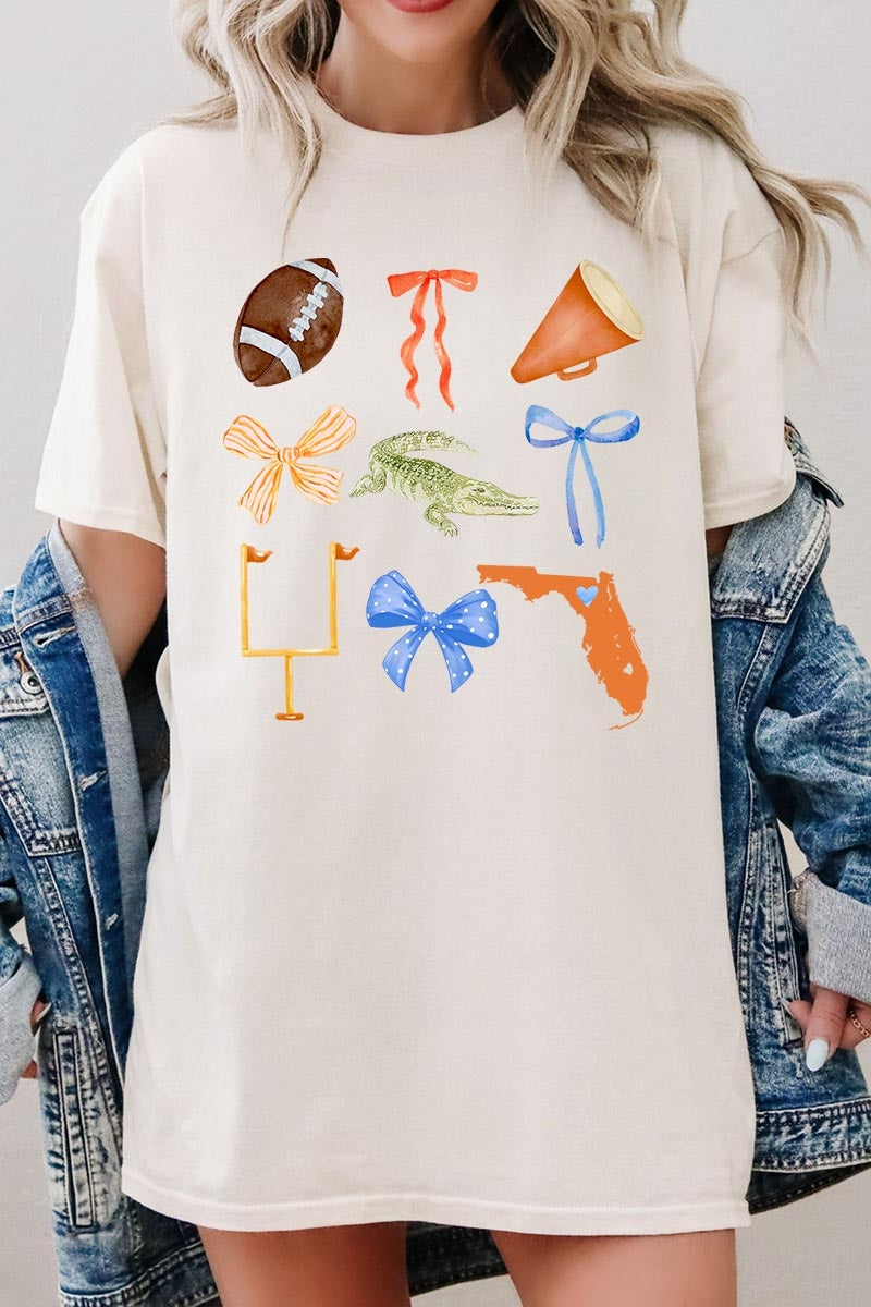 5000-E3078 Florida Football Graphic Heavy Cotton Tee $9