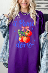 5000P-E3070 Il Pomodoro Tomato Graphic Plus Heavy Cotton Tee $12.75