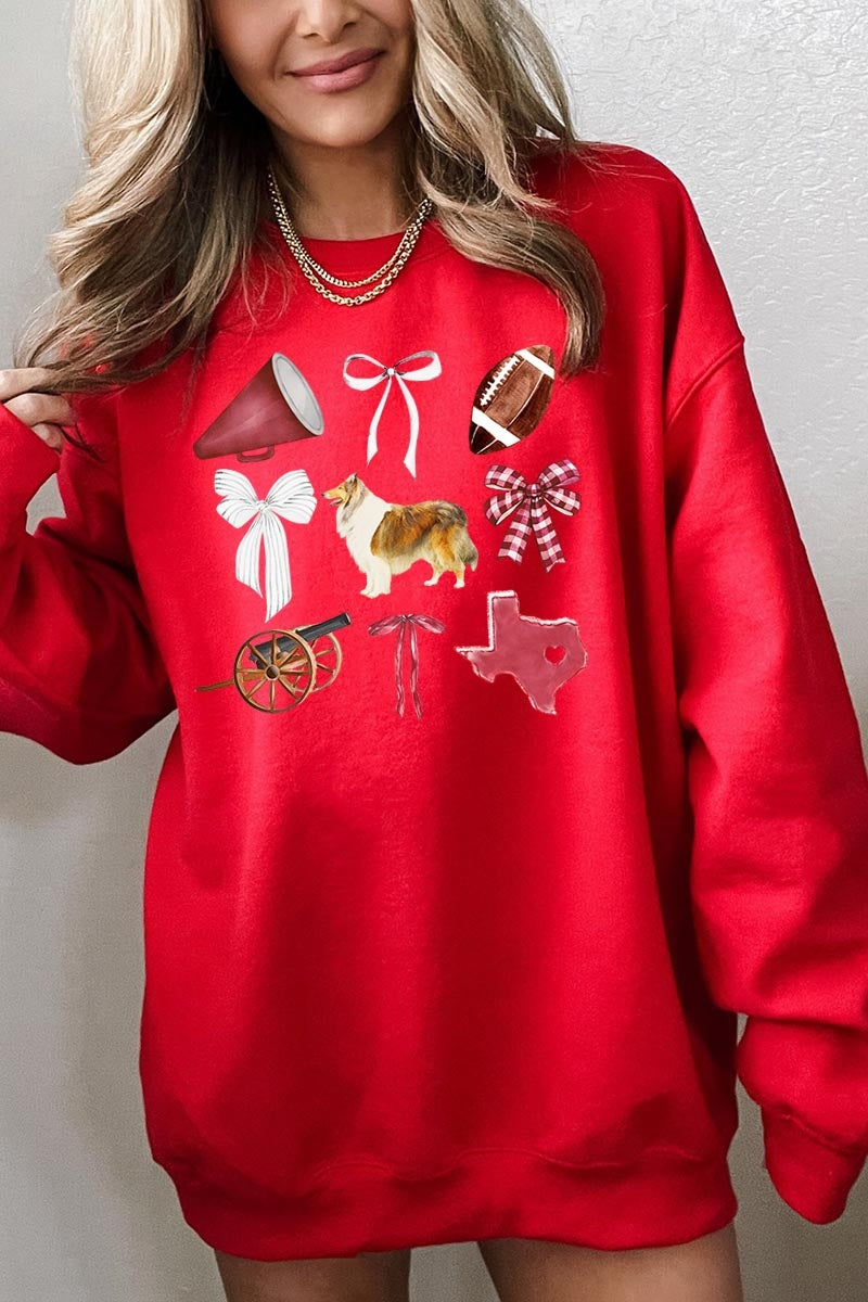 UL180P-E3079 Texas Football Graphic Plus Sweatshirt $25