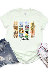 US3001P-E3061IA Iowa State Brushstroke Graphic Plus Tee $16