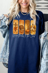 5000-E3169 Give Thanks To The Lord Graphic Heavy Cotton Tee $9