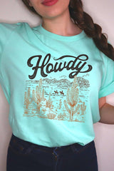 US3001P-E3095 Howdy Desert Western Graphic Plus Tee $16
