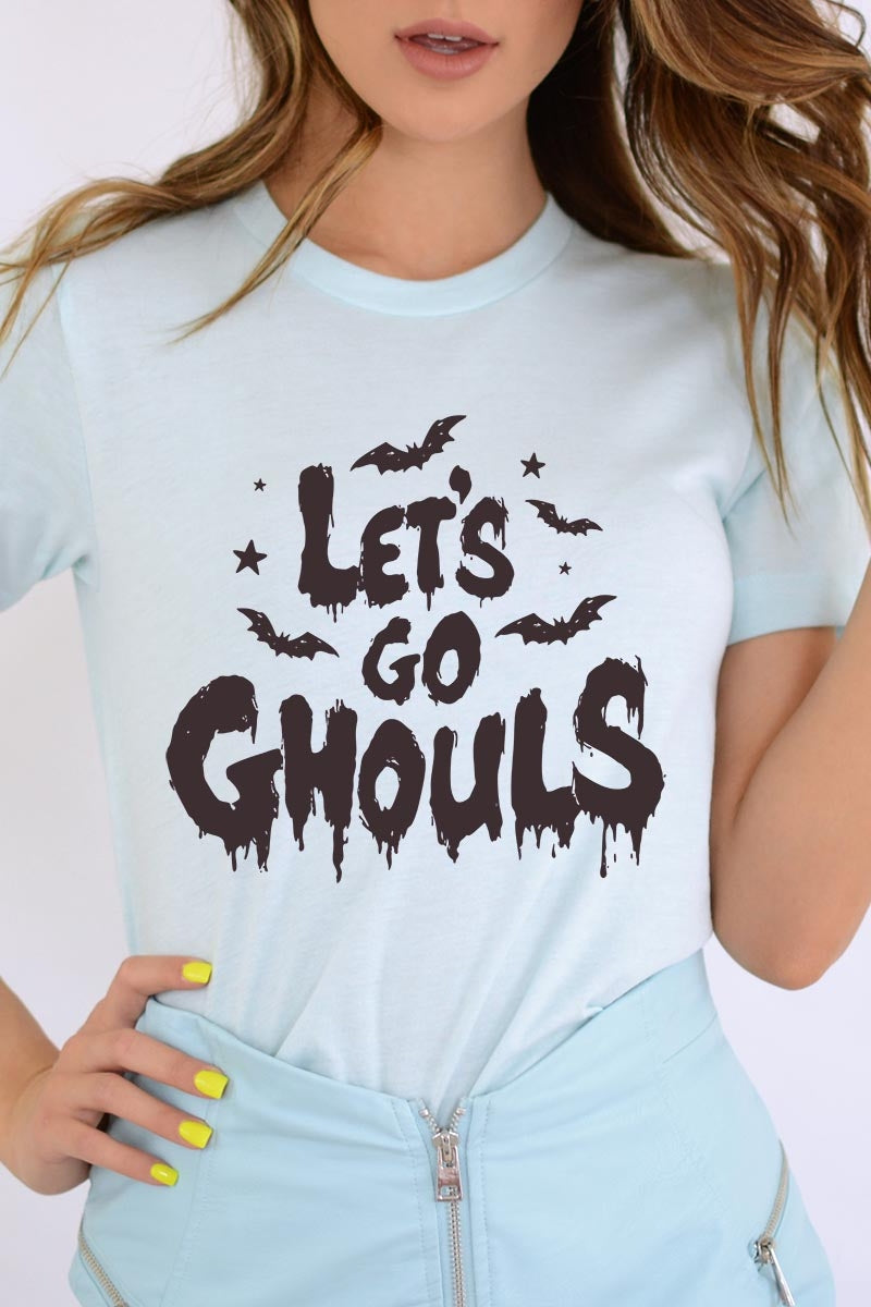 US3001-E3159 Letu2019s Go Ghouls Graphic Tee $12.5