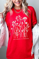 5000-E3146 Christian Wildflower Graphic Heavy Cotton Tee $9