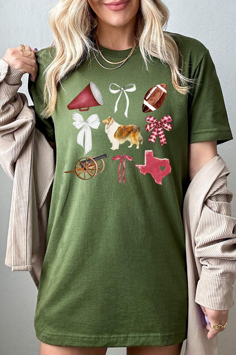 US3001P-E3079 Texas Football Graphic Plus Tee $16