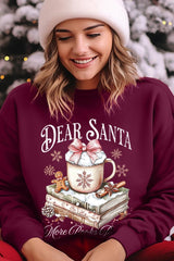 UL180P-E3205 Dear Santa Books Graphic Plus Sweatshirt $25