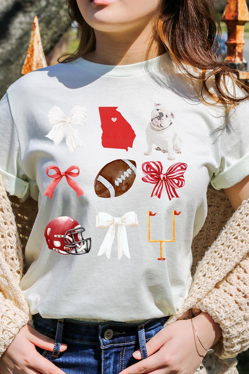 US3001P-E3080 Georgia Football Graphic Plus Tee $16