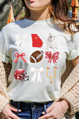 US3001P-E3080 Georgia Football Graphic Plus Tee $16