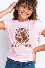 US3001Y-E3116Z God Is Good Floral Kids Graphic Tee $11