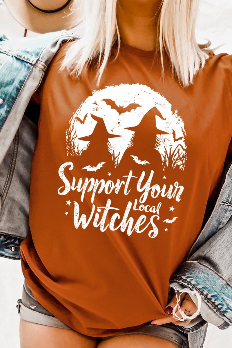 US3001-E3161 Local Witches Halloween Graphic Tee $12.5
