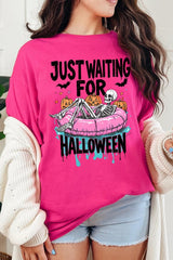 5000P-E3138 Just Waiting For Halloween Plus Heavy Cotton Tee $12.75