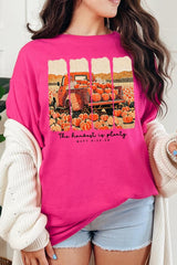 5000-E3172 Harvest Is Plenty Graphic Heavy Cotton Tee $9