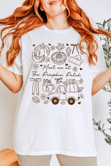 5000-E3163 Pumpkin Patch Doodle Graphic Heavy Cotton Tee $9