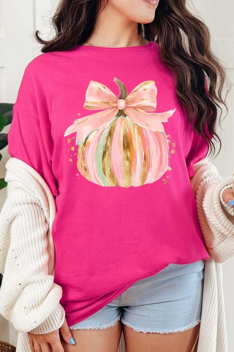 5000-E3083 Brushstroke Pumpkin Graphic Heavy Cotton Tee $9