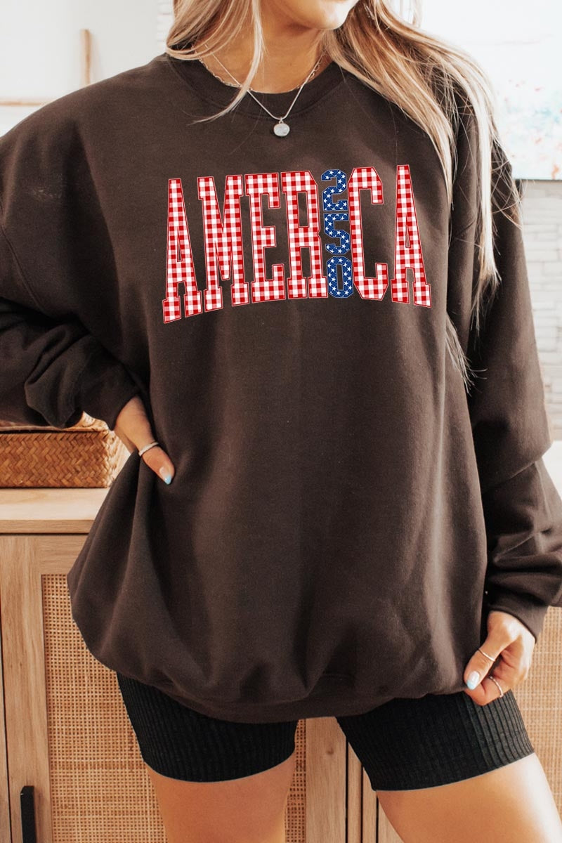 UL180-E3468 God Bless USA Graphic Sweatshirt $20