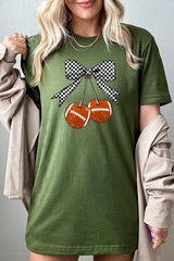 US3001P-E3055 Football Cherries Graphic Plus Tee $16