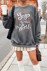 UL180-E3221 Joy to the World Christmas Graphic Sweatshirt $20