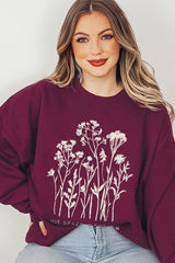 UL180-E3146 Christian Wildflower Graphic Sweatshirt $20