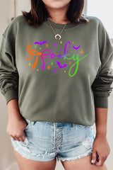 UL180P-E3109 Spooky Halloween Graphic Plus Sweatshirt $25