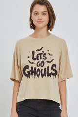 CTS-E3159 Letu2019s Go Ghouls Graphic Relaxed Crop Top $11