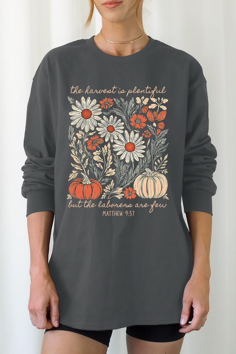 UL240-E3173 Faith Harvest Graphic Long Sleeve Tee $13.75