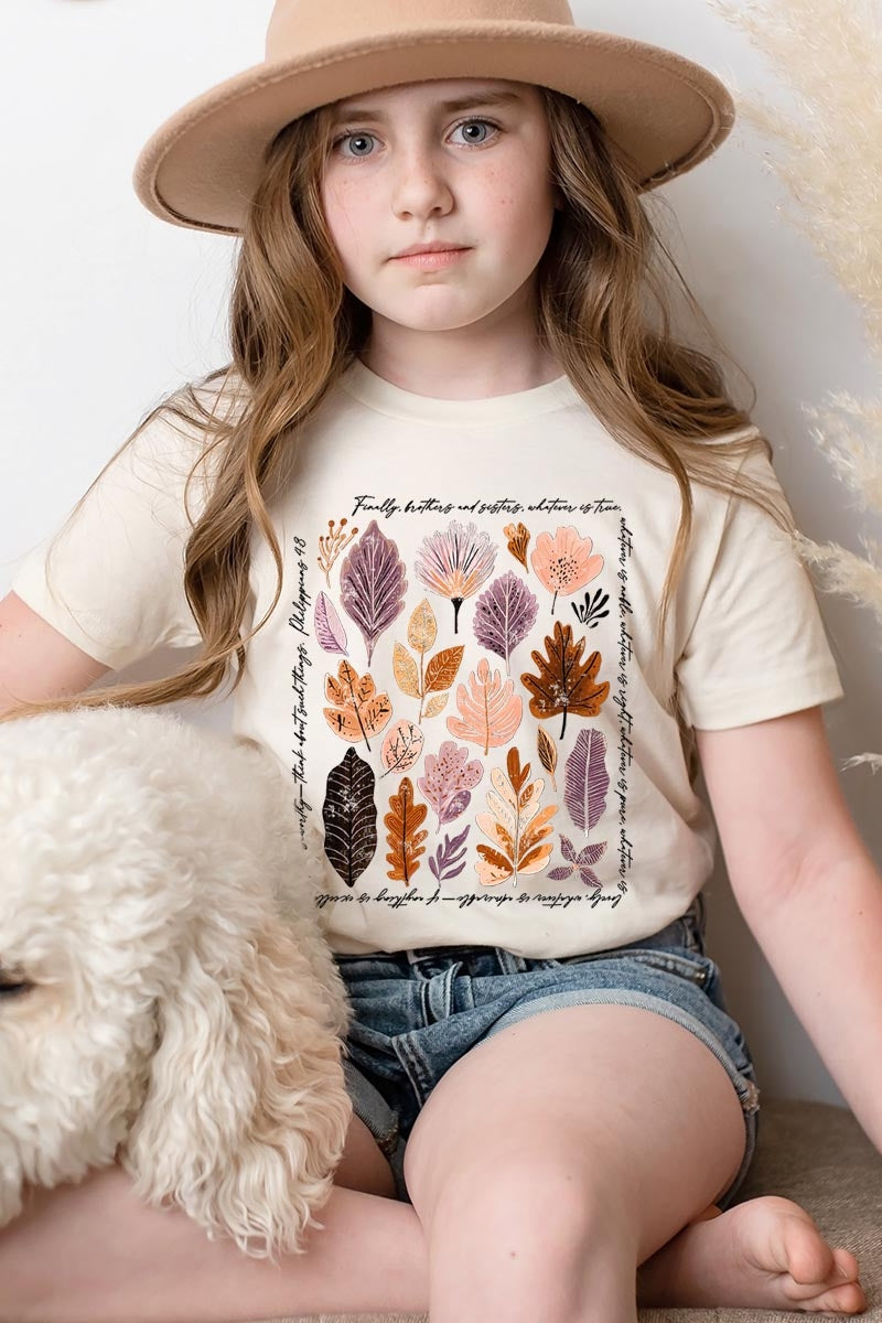 US3001Y-E3147Z Christian Fall Kids Graphic Tee $11