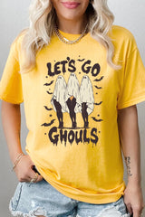 5000P-E3160 Letu2019s Go Ghouls Ghost Graphic Plus Heavy Cotton Tee $12.75