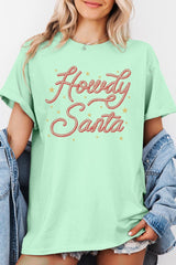 5000-E3199 Howdy Santa Graphic Heavy Cotton Tee $9