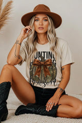 5000-E3190 Hunting Pumpkin Bow Graphic Heavy Cotton Tee $9