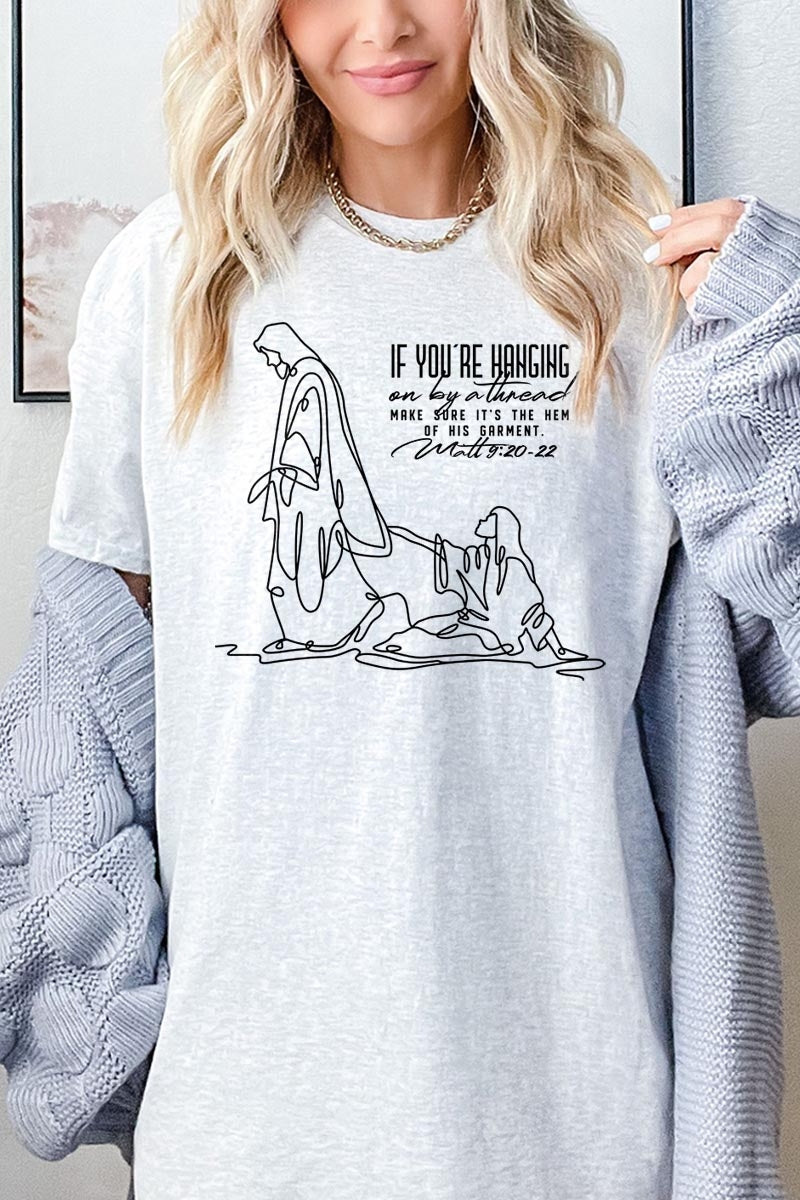 5000-E3075 If Youu2019re Hanging On Graphic Heavy Cotton Tee $9