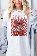 5000-E3196 Cherry Ornament Christmas Graphic Heavy Cotton Tee $9