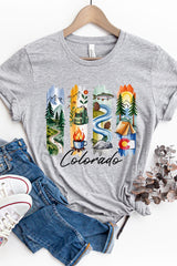 US3001P-E3061CO Colorado State Brushstroke Graphic Plus Tee $16