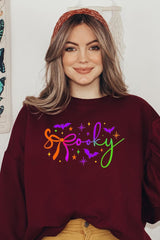 UL180-E3109 Spooky Halloween Graphic Sweatshirt $20