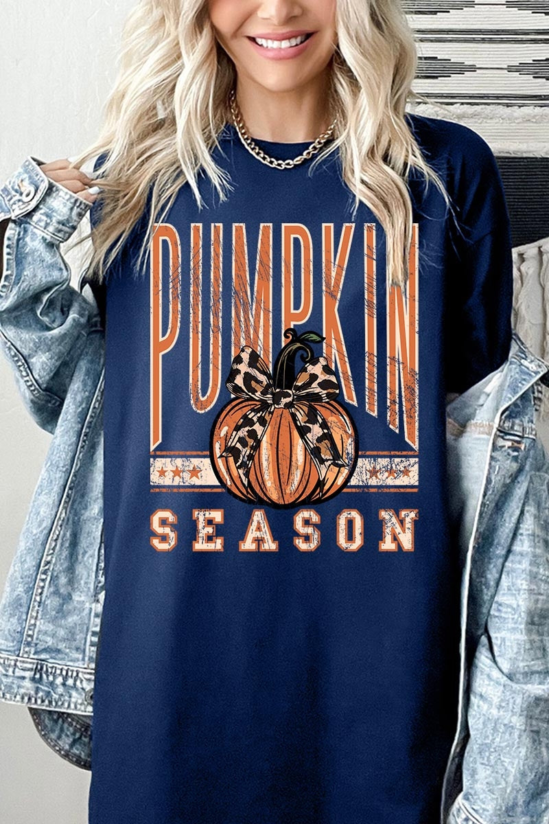 5000-E3145 Pumpkin Season Graphic Heavy Cotton Tee $9