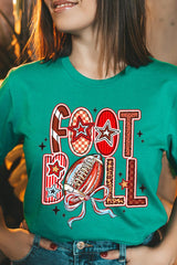 US3001P-E3053 Brushstroke Football Graphic Plus Tee $16