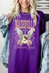 5000P-E3157 Nashville Rose Graphic Plus Heavy Cotton Tee $12.75