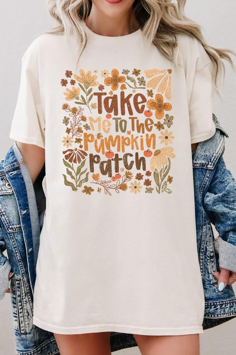 5000-E3136 Take Me To The Pumpkin Patch Heavy Cotton Tee $9