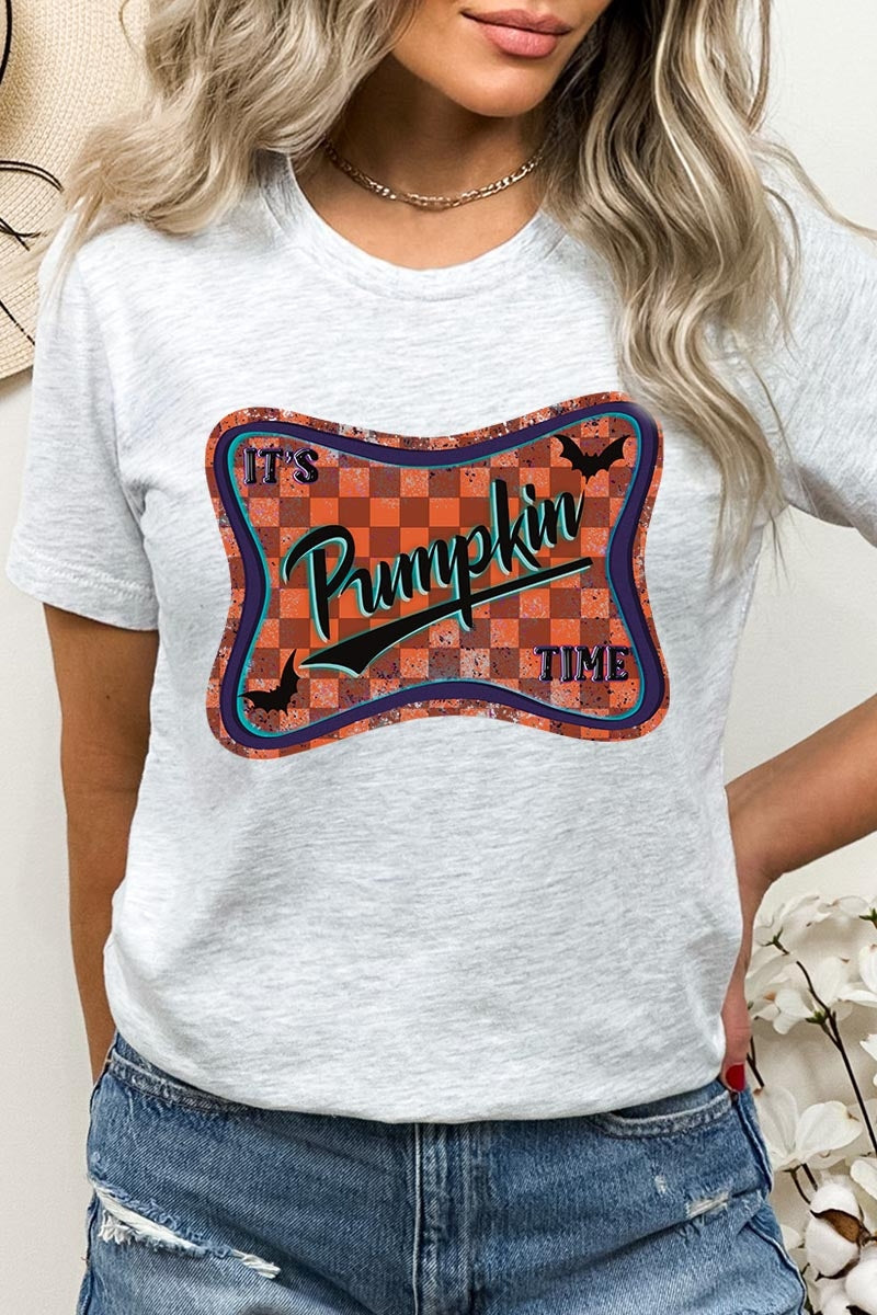 US3001P-E3144 Itu2019s pumpkin time Graphic Plus Tee $16