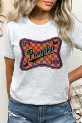 US3001-E3144 Itu2019s pumpkin time Graphic Tee $12.5