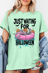 5000P-E3138 Just Waiting For Halloween Plus Heavy Cotton Tee $12.75