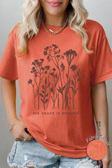 5000P-E3146 Christian Wildflower Graphic Plus Heavy Cotton Tee $12.75