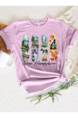 US3001P-E3061NH New Hampshire State Brushstroke Graphic Plus Tee $16