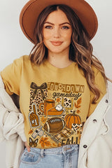US3001P-E3134 Fall Football Collage Graphic Plus Tee $16