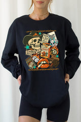 UL240-E3096 Vintage Western Collage Graphic Long Sleeve Tee $13.75