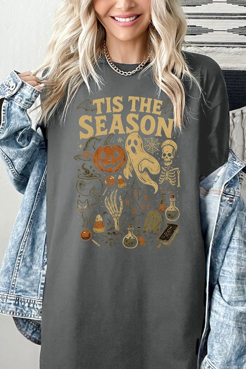 5000-E3125 Tis The Season Halloween Graphic Heavy Cotton Tee $9